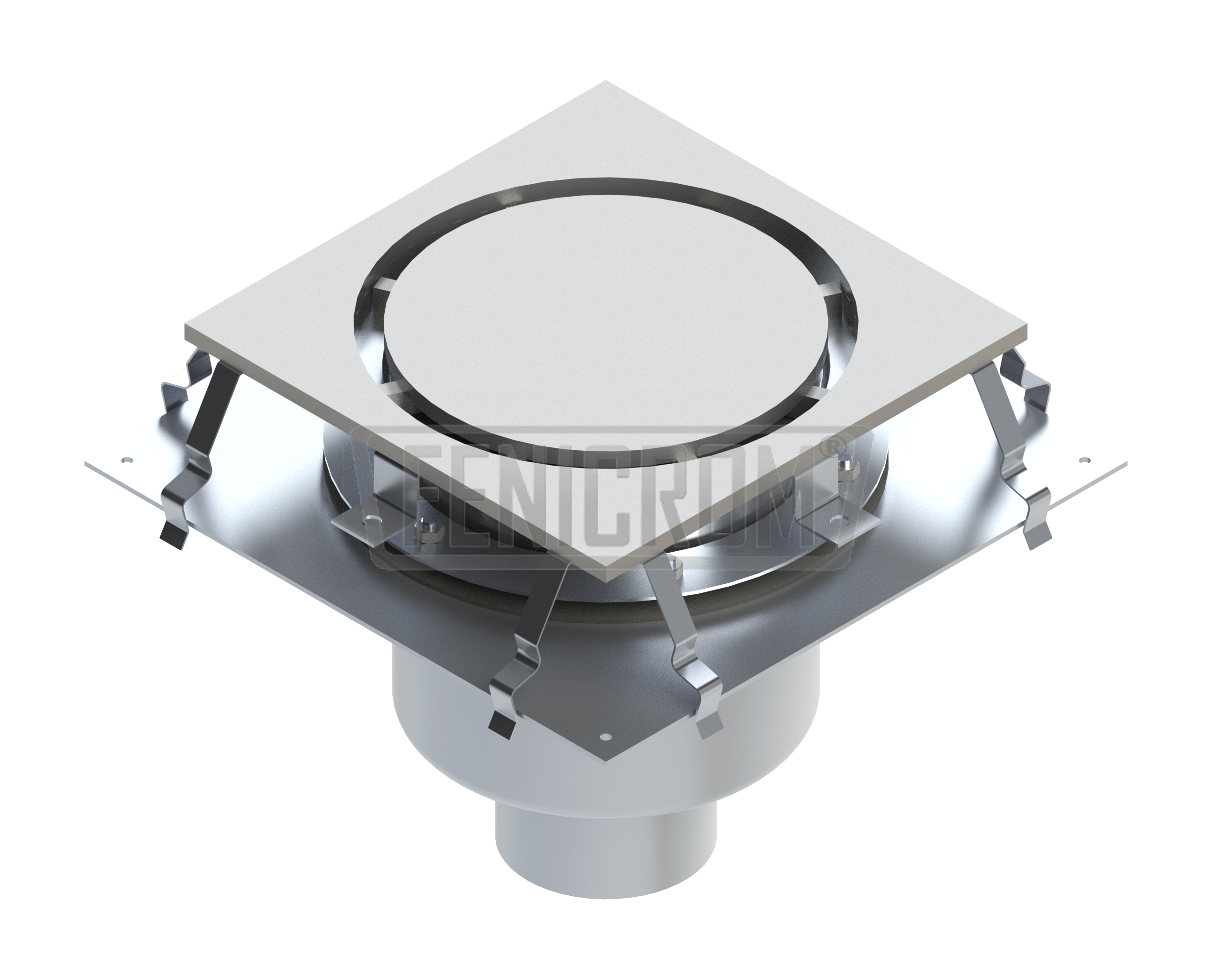 siphons-de-sol-en-inox-PTDAG-carre-isole-charge-lourde-avec-couvercle-rond-sortie-verticale-france
